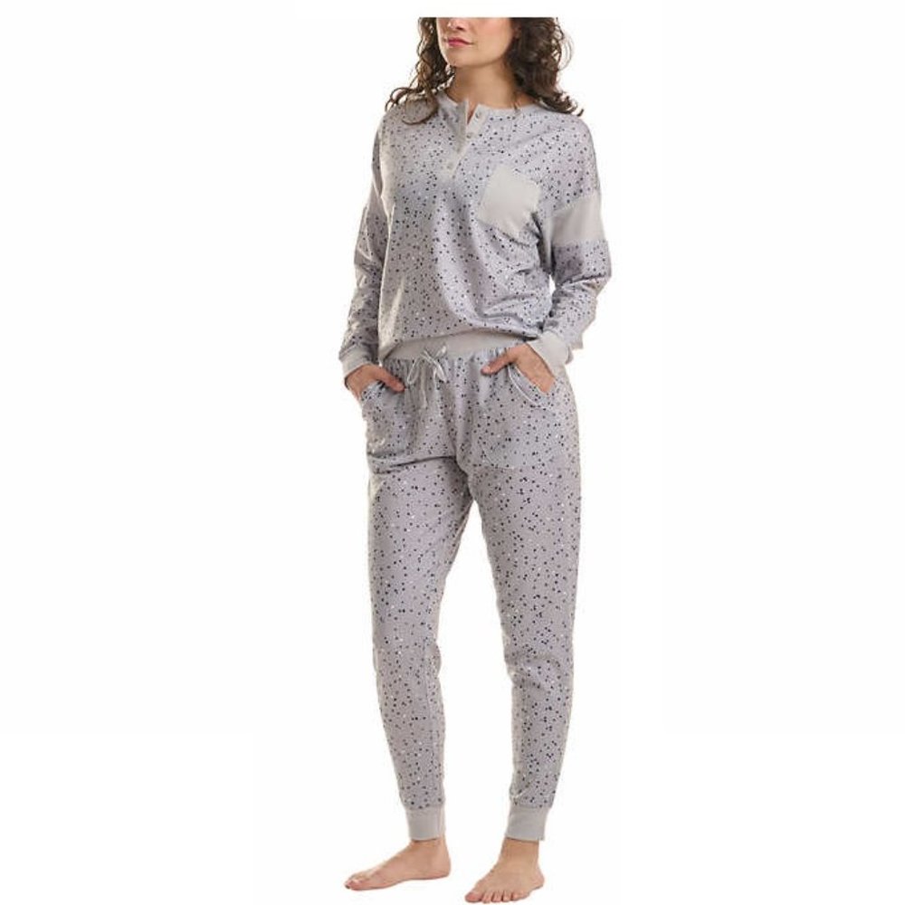 NWoT Splendid Women's 2 Piece Pajama Set Lounge Set Gray Size L $75 4D173